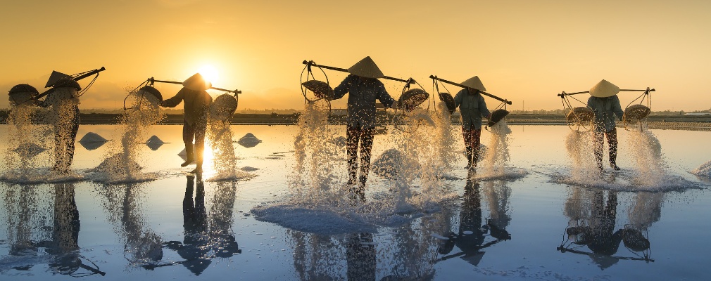 Salt extraction in Vietnam